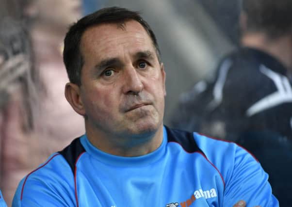 Chesterfield manager Martin Allen before the game: Picture by Steve Flynn/AHPIX.com, Football: Vanarama National League match FC Halifax Town -V- Chesterfield at The Shay, Halifax, West Yorkshire, England on copyright picture Howard Roe 07973 739229