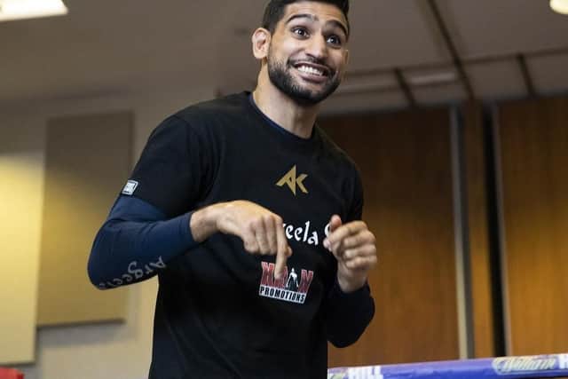 Mind games? Me? Amir Khan...Picture By Mark Robinson.