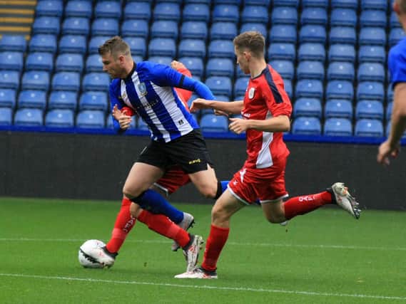 Sam Winnall in action for the Owls' Under-23s