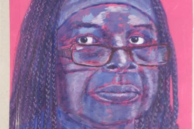 Self-portrait by Lerleen Willis, part of an exhibition of black artists' work at the Art House, Sheffield
