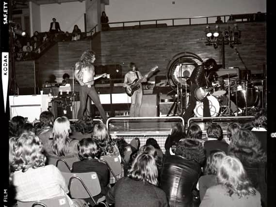 Led Zeppelin performing at Preston's Guild Hall in 1973, the same year they last came to Sheffield