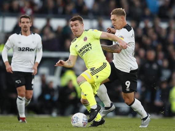 John Fleck in action against Derby County