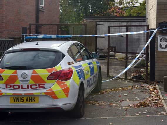 Police at the scene of a stabbing on Stannington Road.