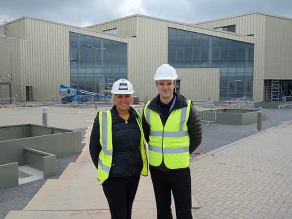 Facilities manager Marie Marriott and James Needham at the Boeing Sheffield factory