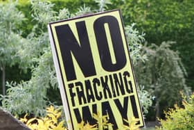 Fracking signs in Marsh Lane