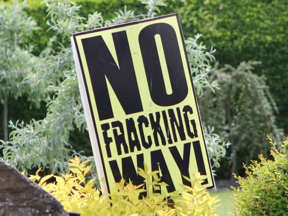 Fracking signs in Marsh Lane