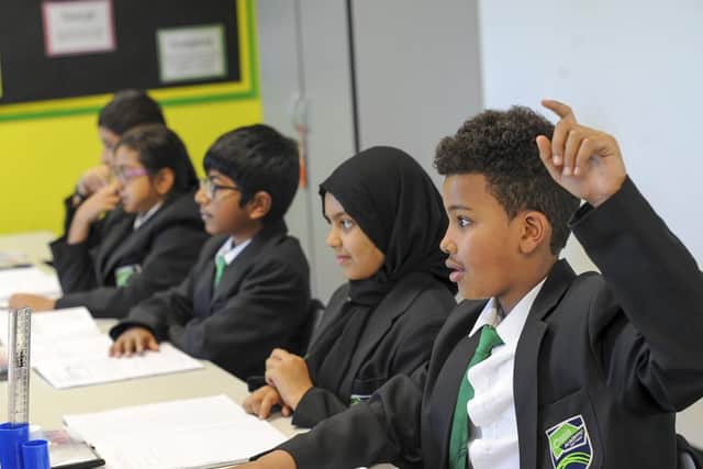 The first year seven pupils at Oasis Academy Don Valley