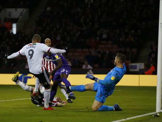 The Sheffield United striker was on target against Stoke City