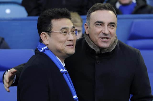 Sheffield Wednesday chairman Dejphon Chansiri with Carlos Carvalhal