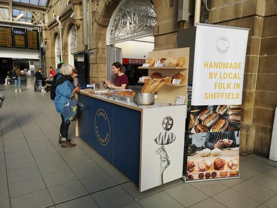 The new Forge Bakehouse stall at Sheffield station