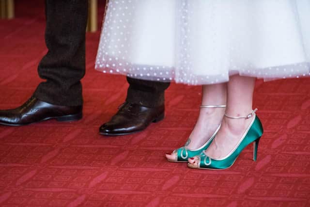 Rachel says it would mean the world to her to get her wedding shoes back (Picture: www.nathandainty.co.uk)