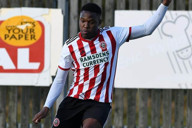 Sheffield United U23's Wealth Da Silva in action against Crewe U23's.