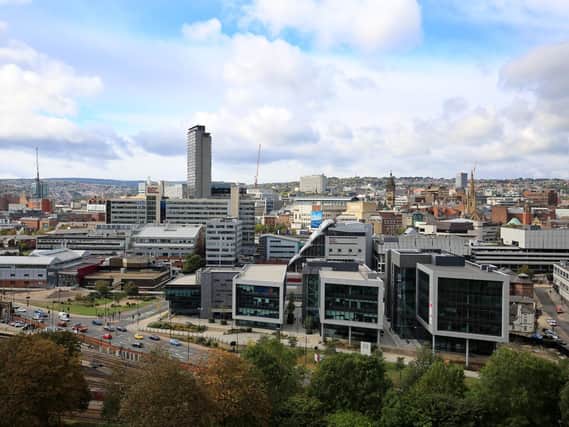 Sheffield city centre from Park Hill.