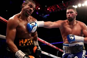Tony Bellew (right) in action against David Haye (pic: Nick Potts/PA Wire.)