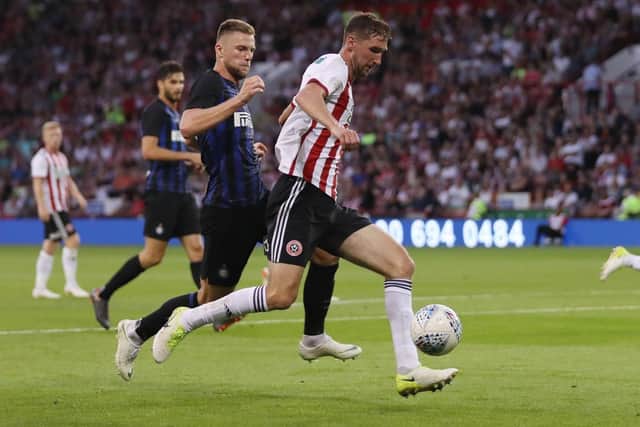 Chris Basham in action for Sheffield United