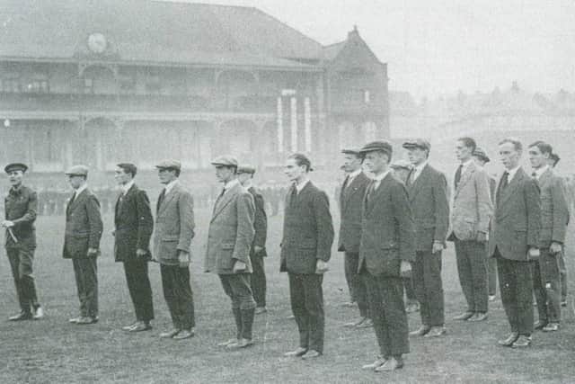 Drilling at Bramall Lane in September 1914