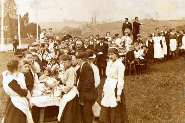 Peace celebrations at Reform Row, Elsecar on July 21, 1919