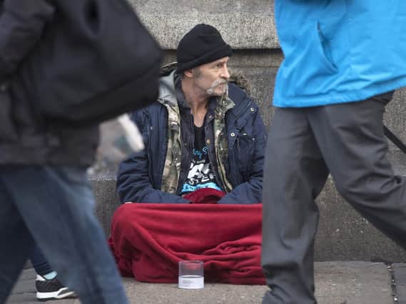 A homeless person living on the street. Sheffield City Council are aiming to raise awareness of the ways people can help
