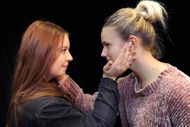 Pictured are Y13 A level Drama Students Rebecca Rhodes and Olivia Hallam