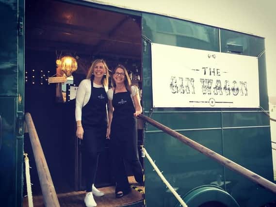 Julia Dixon, left, and Fran Arnold of the Gin Wagon, who will be at Miss Samanthas Vintage in Walkley on Small Business Saturday.