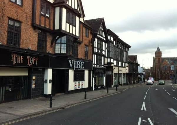 Pictured is the Vibe Bar nightspot, on Holywell Street, Chesterfield.