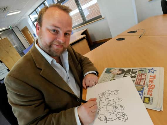 Cartoonist James Whitworth will be at The Star's pop-up newsroom at Crystal Peaks on Thursday