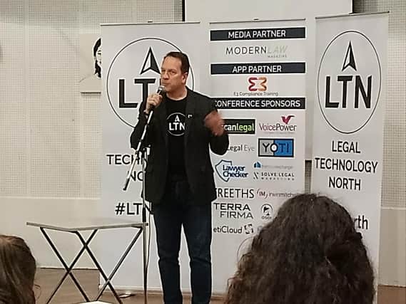 Co-organiser Harvey Harding, of PM Property Lawyers, at Legal Tech North.