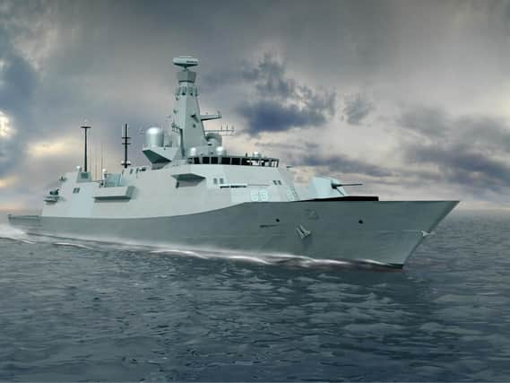 How the new HMS Sheffield, which is one of a fleet of eight Type 26 frigates being built for the Royal Navy, will look (pic: BAE Systems/PA Wire)