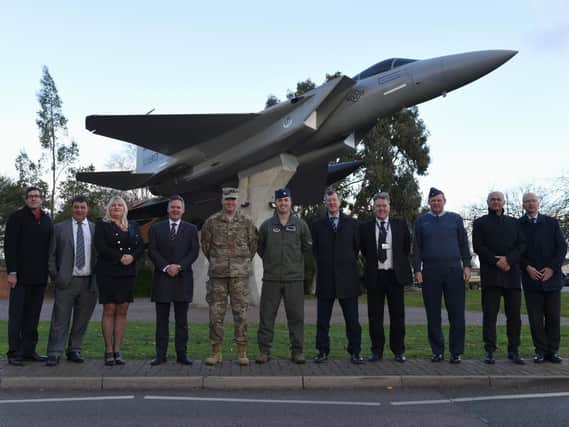 Leaders from RAF Lakenheath, the Defence Infrastructure Organisation, Air Force Civil Engineer Centre, West Suffolk County Council and Kier VolkerFitzpatrick.