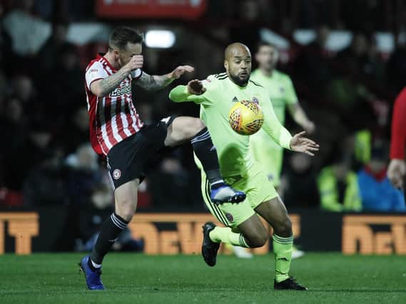 David McGoldrick of Sheffield United in action during the 3-2 win at Brentford