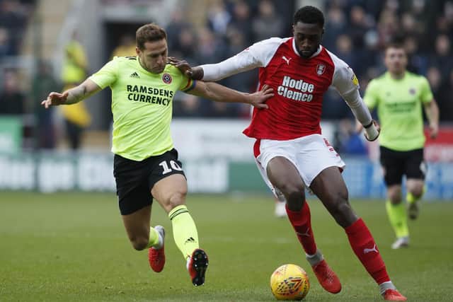 Semi Ajayi during last weekend's derby with Sheffield United
