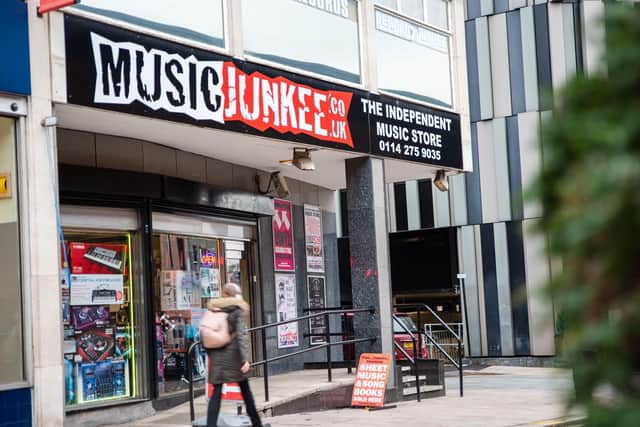 Music Junkee is one of the independent shops on The Moor.