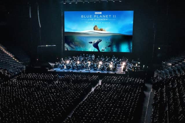 Sir David Attenborough TV series in breath-taking 4k Ultra, projected on a huge screen - with the stirring score performed live by an 80-piece orchestra