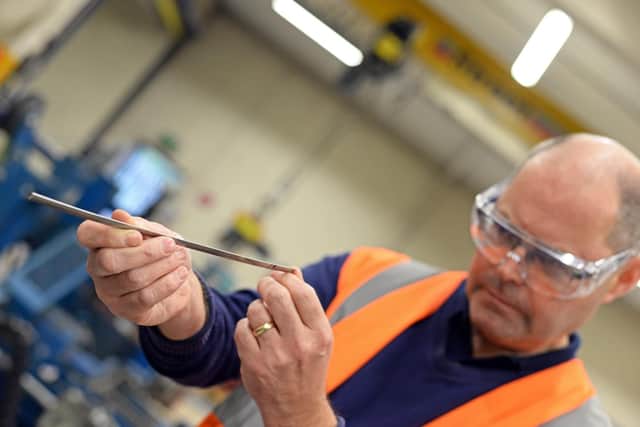 James Roper, Central Wire Industries UK Ltd, pictured with some profiled wire. Picture: Marie Caley