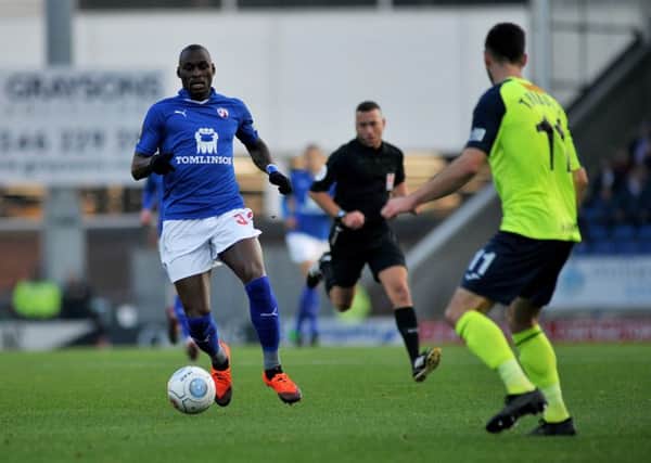 Chesterfield FC v Havant And Waterlooville FC, pictured is Marc-Antoine Fortune