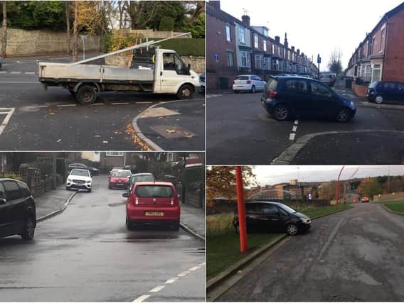 Examples of bad parking in Sheffield: Credit: @ParkinginSheff