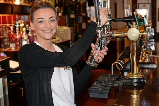 Keeley Browse, pictured behind the bar at The Royal, in Woodhouse.