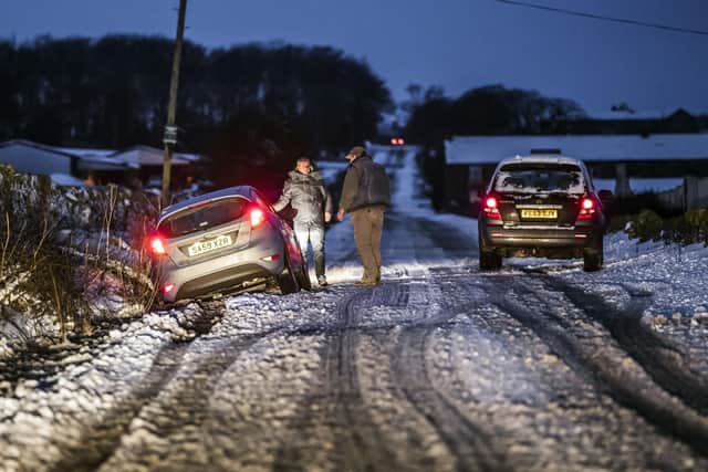 Drivers have been warned of dangerous conditions due to ice this weekend (pic: Danny Lawson/PA Wire)