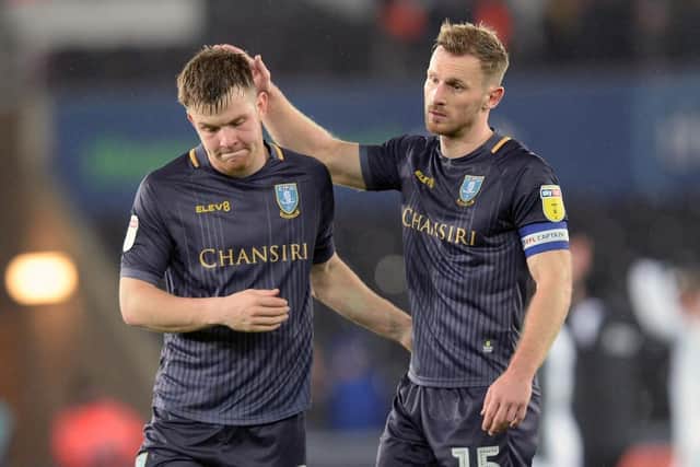 Sheffield Wednesday defenders Tom Lees and Jordan Thorniley at the final whistle.....Pic Steve Ellis
