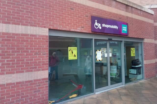The Crystal Peaks base of the charity Shopmobility Sheffield, which has now closed