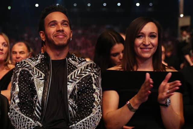 Jessica Ennis-Hill with BBC Sports Personality of the Year nominee Lewis Hamilton