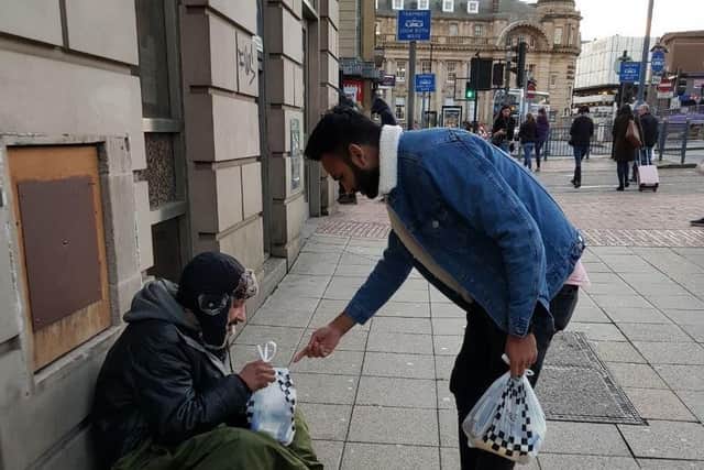 Ahmadiyya Muslim Youth Association in South Yorkshire are out and about during the festive period to spread seasonal cheer to vulnerable members within society
