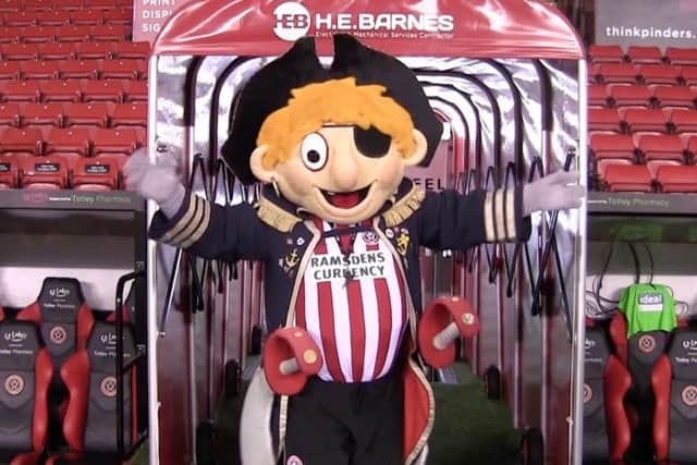 The Blades mascot appears in the music video