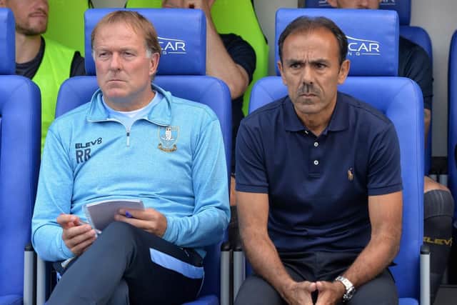 Owls boss Jos Luhukay, right, and assistant Remy Reynierse.