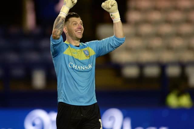 Owls Keiren Westwood back in first team action.....Pic Steve Ellis