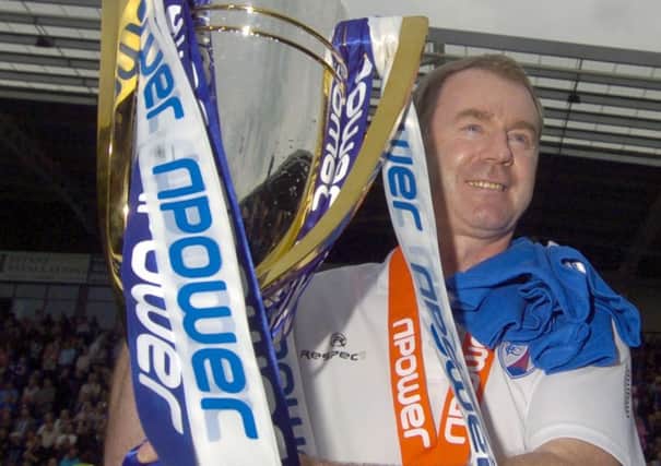 Champions of NPower League Two 2011
Chesterfield FC v Gillingham at the b2net Stadium 
John Sheridan with the cup