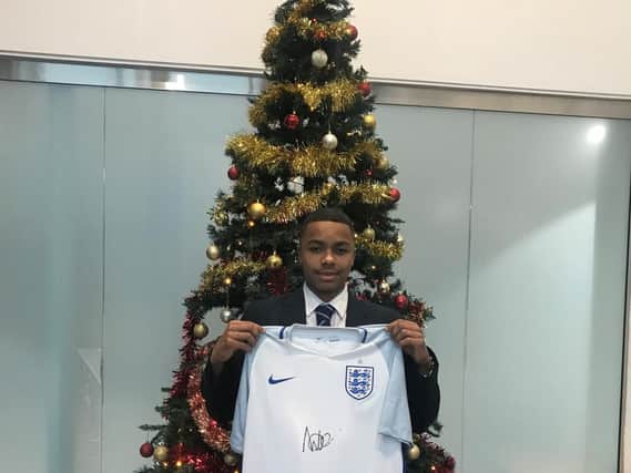 Sheffield Springs Academys Antwoine Hackford is one to watch after helping the England Under 15s football team beat Turkey 7-2