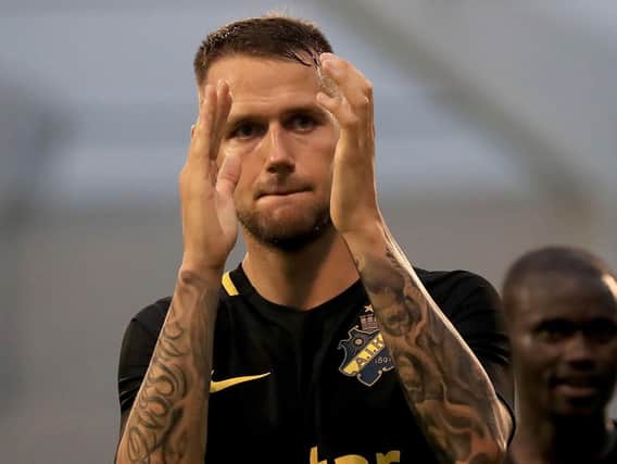 Alexander Milosevic of AIK is believed to have been offered a contract by Sheffield Wednesday. Pic: Donall Farmer/PA Wire
