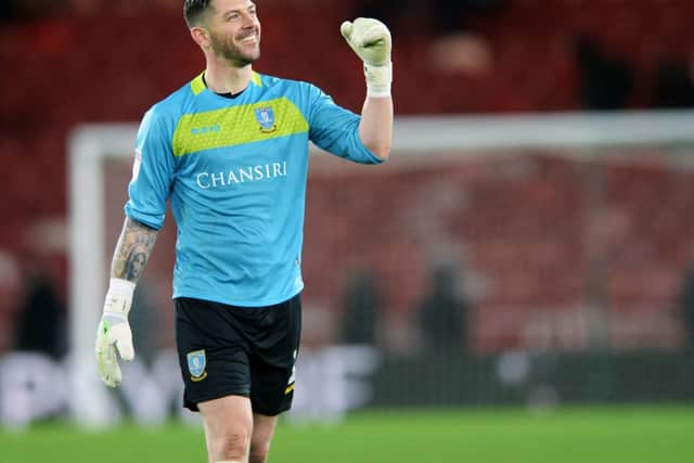 A delighted Owls keeper Keiren Westwood at the final whistle......Pic Steve Ellis