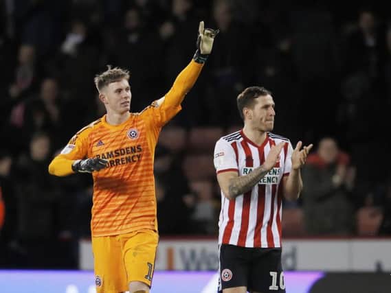 Dean Henderson and Billy Sharp celebrates victory